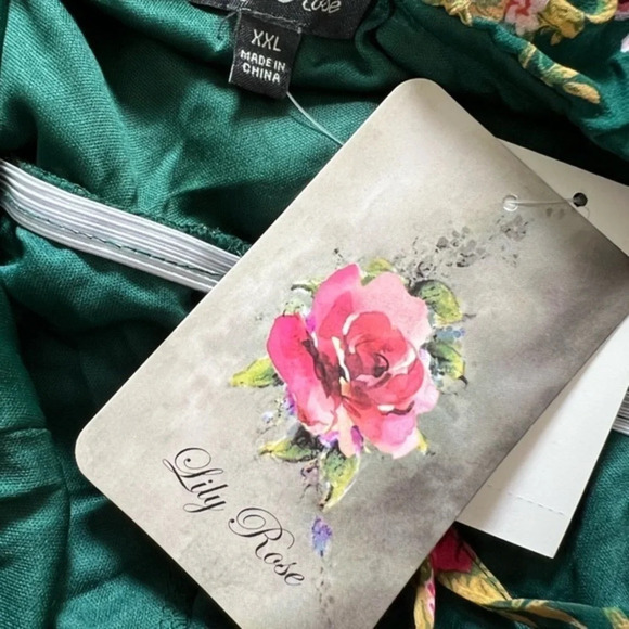 Lily Rose Juniors' Plus Size Lily Rose High-Low Floral Midi Dress size XXL - Picture 11 of 11